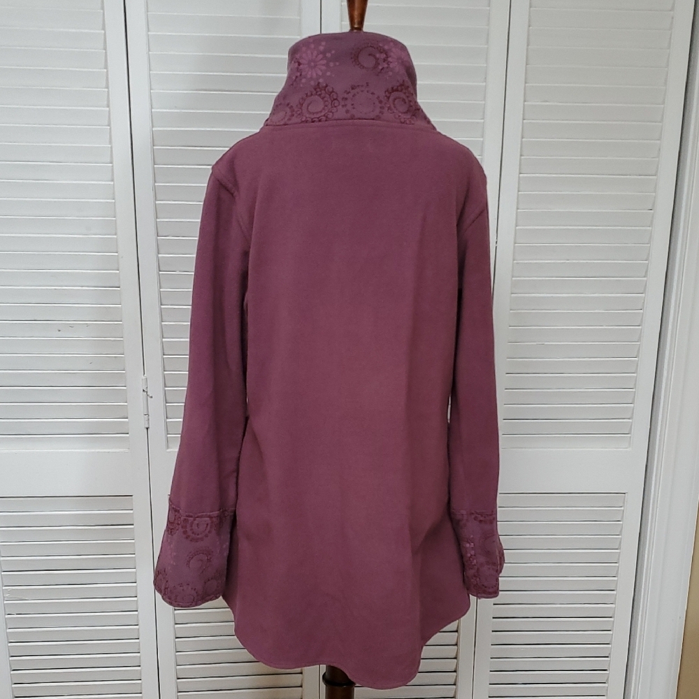Ganesh Elegant Mauve Turtleneck Jacket - Picture 4 of 10